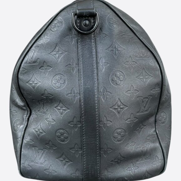 Louis Vuitton Black Monogram Shadow Keepall 50 - Picture 2 of 7
